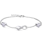 Bracciale Infinito Argento 925 Qings - Cuore ECG Con Pietre P 930911