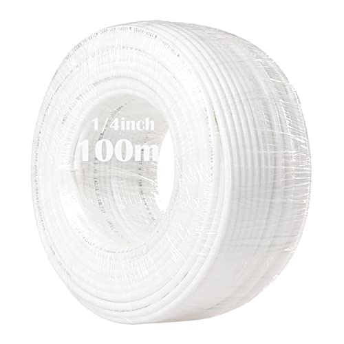 CESFONJER Manguera de Suministro de Agua 1/4' (6.3 mm), Tubo Osmosis Iinversa, para Sistemas de Ósmosis Inversa, refrigeradores, y Filtros de Agua (100 meter)