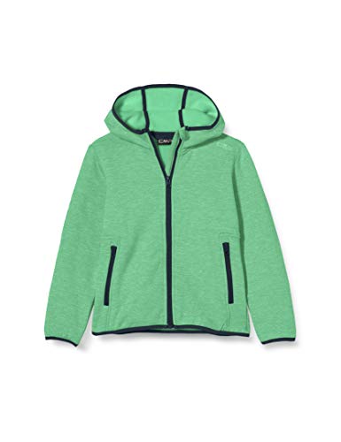 CMP Felpa Melange Stretch Performance Sweat-Shirt Fille, Verde Fluo Mel, 176