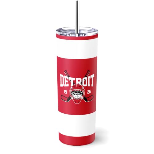 Image of ANTKING Detroit Tumbler 20oz Travel Mug Custom Name Number Gifts | Stainless Steel Insulated Coffee Cup for Men Women
