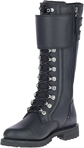Harley-Davidson Women's Grimes 12-Inch Black Motorcycle Boots, D872052