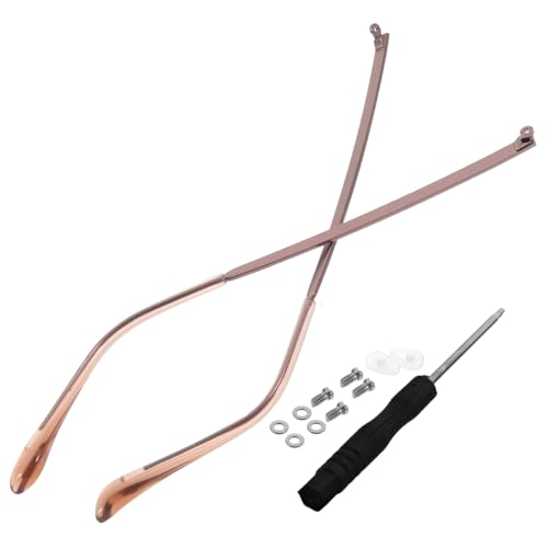 AOKWAWALIY 1 ペア アクセサリー イヤーグリップ アーム交換 の交換部品 眼鏡修理脚 金属製の テンプル メタルグラス交換 の部品交換 金属製の眼鏡脚 メガ