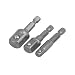 New Lon0167 3pcs Hex Featured drill hole Socket reliable efficacy Bit Adapter for 1/4-inch 3/8-inch 1/2-inch Driver Drill Bits(id:a6f f1 5b ea0)