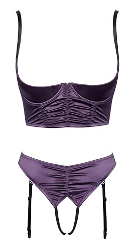 Cottelli Lingerie Damen Hebe Set, Lila, 75B/S