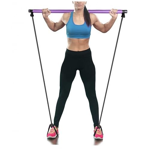 Balacoo Yoga Assist Stick Multi Functional Pilates Bar Steel Eva Latex Material Portable Muscle Puller for Fitness Rod Yoga Workout