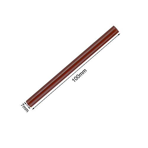 HUIHUIBAO 12 PCS Colored Hot Glue Sticks, Mini Hot Melt Adhesive Glue Stick for DIY Art Craft, 7 x 100mm, Brown