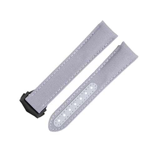 Bracelet montre 20mm en nylon haute densité et cuir pour Omega AT150