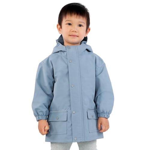 Image of JAN & JUL Waterproof Fleece Lined Rain Jacket, Raincoat for Toddlers and Kids