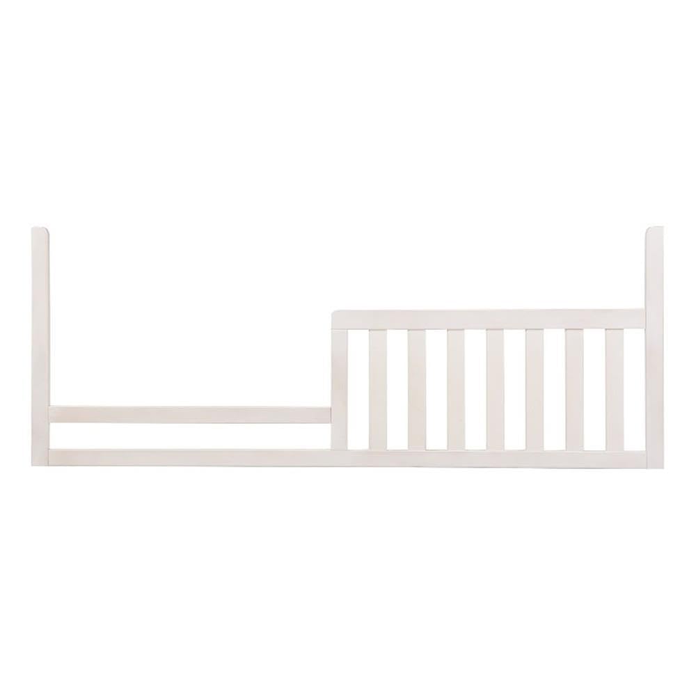 Pemberly Row Farmhouse Wood Toddler Guard Rail in Sea Shell White