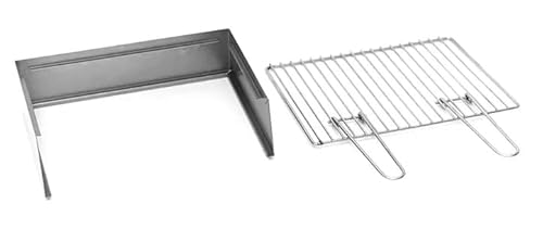 Lisa Barbecue Torino Grill 80+40 con kit paratia per cuocere arrosticini in giardino - 3
