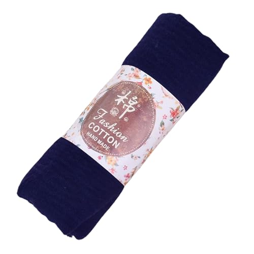 Genérico Bufanda Chal Mujer Invierno Con Boton Mantones De Bufanda de algodón transpirable de tamaño para mujer, pañuelo musulmán para cabeza y cuello, chal Chal Fiesta Mujer Invierno (Navy, One Size)
