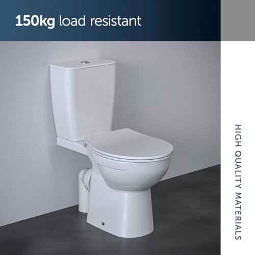 Ideal Standard Tirso WC-bril "Sandwich"-design, ovale universele vorm, met softclosemechanisme en Quick-Release-functie voor eenvoudige reiniging, gerecycled polypropyleen, wit