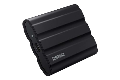 Samsung Portable SSD T7 Shield, 4 TB, USB 3.2 Gen.2, 1.050 MB/s Lesen, 1.000 MB/s Schreiben, Robuste externe Festplatte Outdoor für Mac, PC und Smartphone, Schwarz, MU-PE4T0S/EU