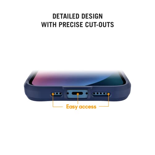 Image of DailyObjects Orange Haul Blue Hybrid Clear Case Cover for iPhone 13 Mini