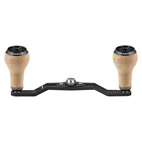GOMEXUS Carbon Power Handle Compatible for Daiwa Tatula Coastal Lexa Shimano Curado SLX Tranx Abu Garcia Zata Revo Series Baitcasting Reel Handle 105mm Cover