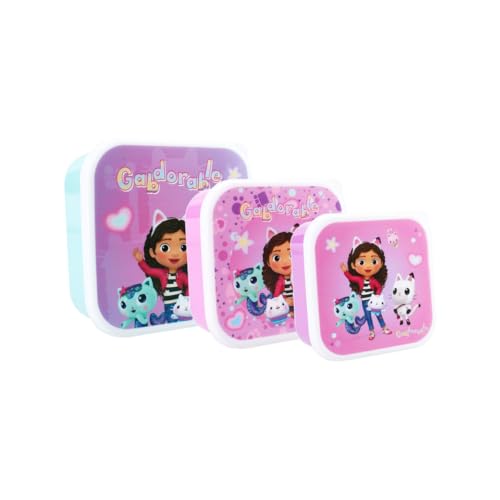 My sweety pop, Set of 3 snack boxes, lunch box, for children, nursery, kindergarten, school, holiday, meal