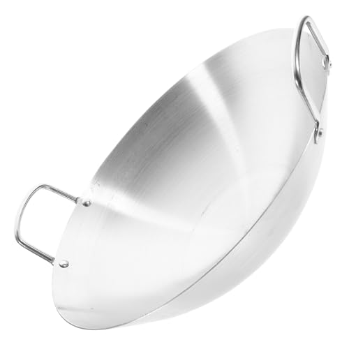 Wok de acero inoxidable con doble asa y tapa miniatura 1
