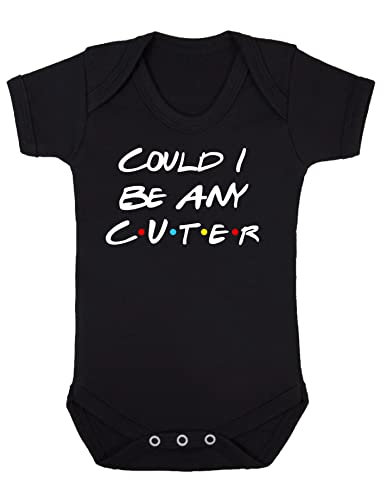 Image of Could I Be Any Cuter Friends Inspired Black Baby Vest (6-12 Months)