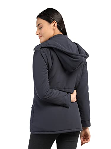 Image of CHKOKKO Women's Winter Quilted Jacket Darkgrey S