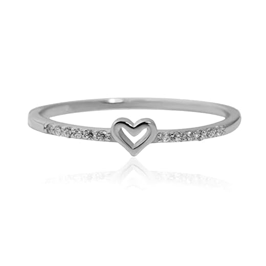 Simple Minimalist Tiny Heart Ring Stackable, S925 Sterling Silver, Gold Plated, Dainty Promise Ring, Bestfriends Friendship Rings For Her
