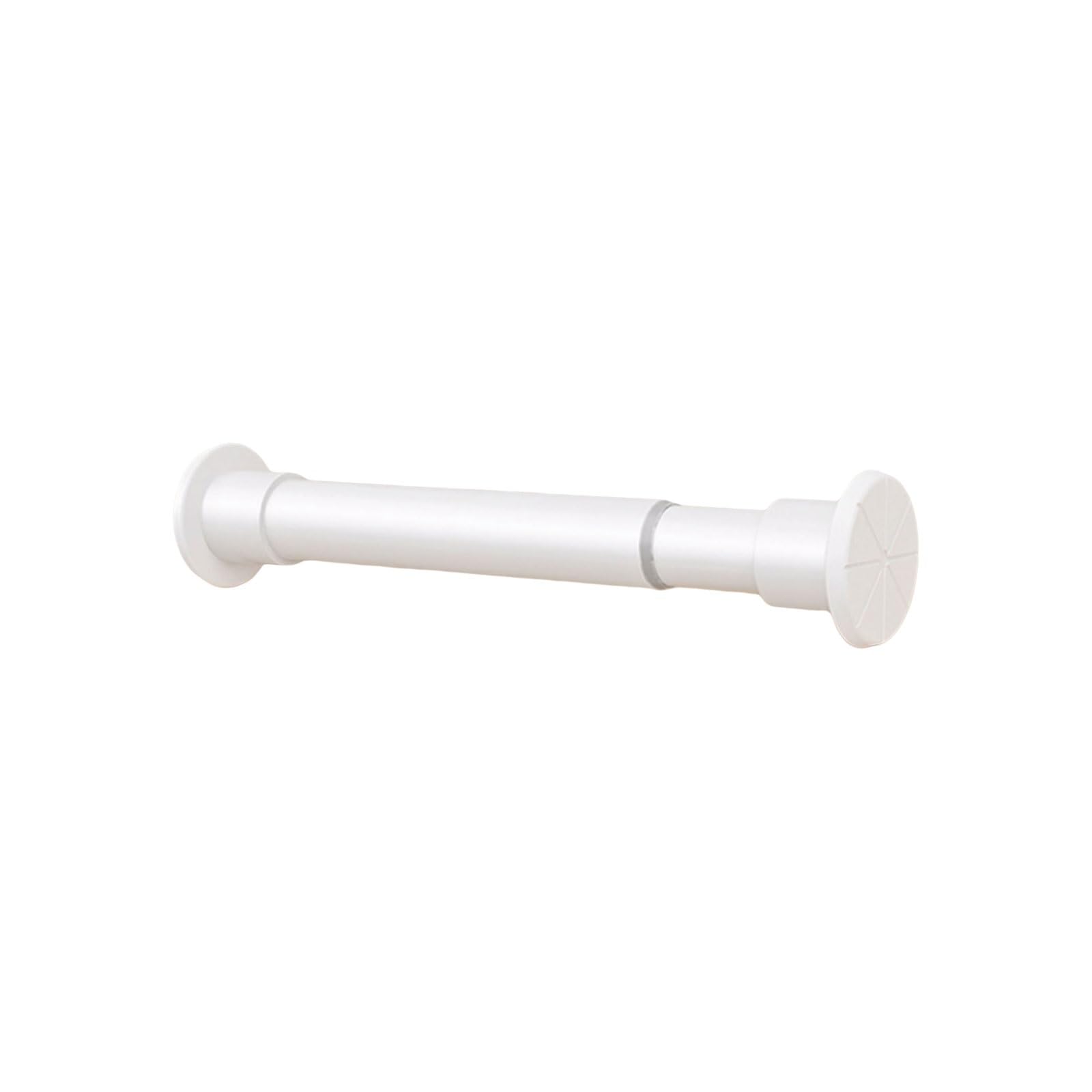 Adjustable Carbon Steel Shower Curtain Rod Retractable Clothes Drying Pole And Curtain Pole Easy To Install Without Drilling stable(Wei�,55-85cm)