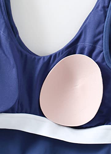 Baleaf Sweatleaf Women's Compression Workout Tank Tops Padded Longline Sports Bra Light Support Yoga Bras With Built-In Bras Tight Fit Crop Tops Blue M #TOP4