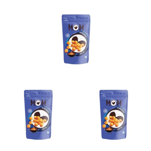 Image of MOM - Meal of the Moment, Roasted Smoky BBQ Makhana, 52g /56g | Gluten Free | Anti Oxidants | MSG Free | Zero Trans Fat | No added Preservatives and No Artificial Flavours (Pack of 3)