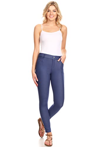 YELETE Women's Five Pocket Jean Leggings