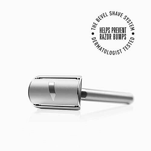 Bevel Safety Razor With Brass Weighted Handle And 10 Double Edge Safety Razor Blade Refills, Single Blade Razor For Men, Designed For Coarse Hair To Prevent Razor Bumps - Silver (Packaging May Vary) #TOP4