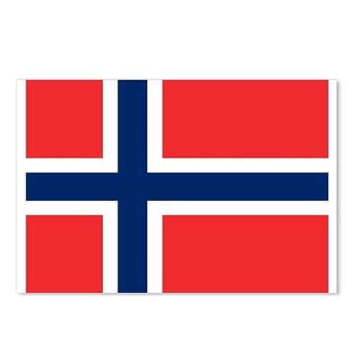 CafePress Flag Of Norway Postcards (Package of 8), 6"x4" Printed Note Card