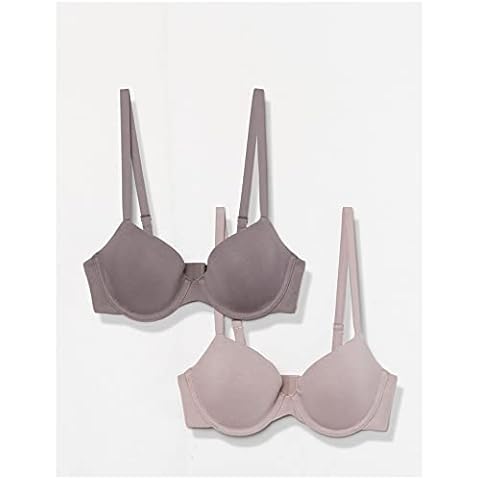 Amazon Essentials Sujetador de Algodón Media Copa Mujer, Pack de 2 Cover