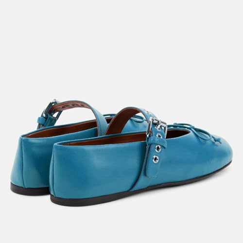 Women's Fashion Buckle Strap Mary Jane Flat Shoes Round Closed Toe Eyelet Bowknot Ballet Flats Date Casual Dressy Mary Jane Ballet Flat Shoes for Women2