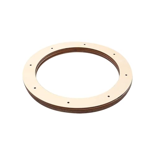 JIHUOO 4 Pcs 12 Inch Wooden Wreath Rings with Holes Wood Wreath Frames Forms Wood Floral Hoops Wooden Hanging Wreaths for Christmas Wedding