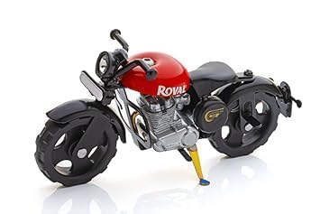 Pihura Die-Cast Bullet Bike Toy - Realistic Metal Motorcycle Model with Side Stand - Perfect Collectible & Decorative Miniature - Red 4