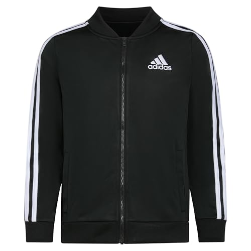 Image of adidas girls Zip-Up Tricot Track Jacket Warm-Up Bomber