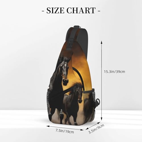 Morral cruzado diagonal para hombro unisex negro miniatura 3
