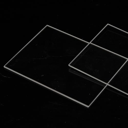 Image of 100 x 100 x1mm Optical Glasses Squares (5 Pieces),Quartz Glass,Fused Quartz Plates,Fused Silica Glass,Quartz Glass Sheet for Laboratories and Industrial Use (Laboratory UV-Vis Grade)