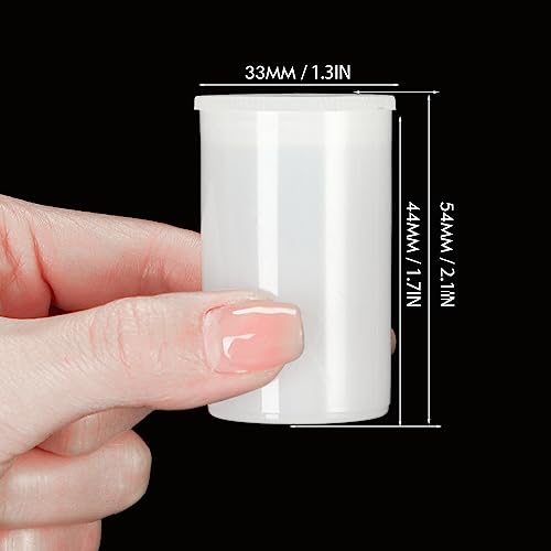 Image of JOVITEC 200 Pcs Plastic Film Canister Holder 35 mm Empty Camera Reel Containers Storage Containers Case with Lids for Small Accessories Fish Hook Film Beads (White)