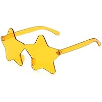 PLAYZOCO Gafas de Sol en forma de estrella, gafas de sol sin