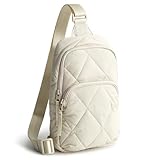 Vera Bradley Women's Featherweight Lorman Sling Backpack, Pumice Stone, One Size