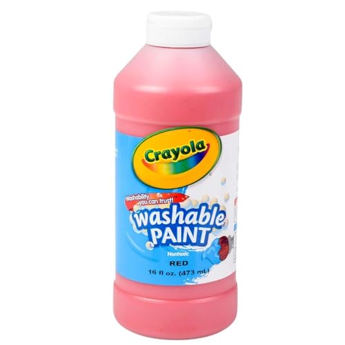 Image of Crayola Washable Paint, Red, 16oz