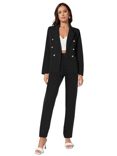 Chyrbaby's Sleek Black Blazer & Pants Set for the Working Woman - Image 4