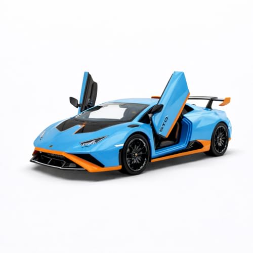 Image of Wizplex MSZ Official Licensed Lamborghini Huracan STO Diecast Model Car 1:32 Scale | Light & Sound | Pull Back Action | Metal Supercar Toy | Collectible Display & Gift
