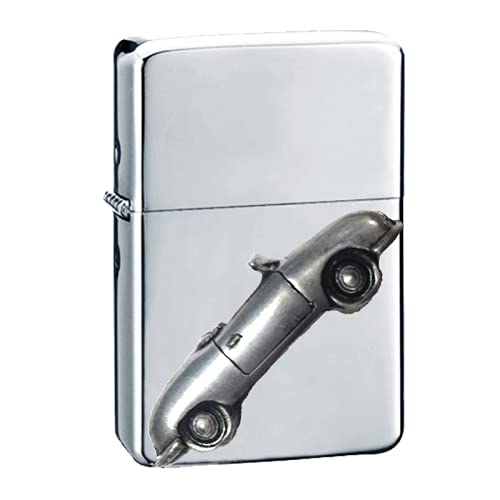 Briquet à essence voiture allemande Nr1 rechargeable et coupe-vent argenté
