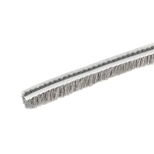 METALLIXITY Brush Seal Weather Stripping (3/16"x1/4"x49.2ft), Card Slot Elastic Door Brush Strip - for Sliding Sash Door Window Wardrobe Seal by METALLIXITY - Used condition - CA$17.17