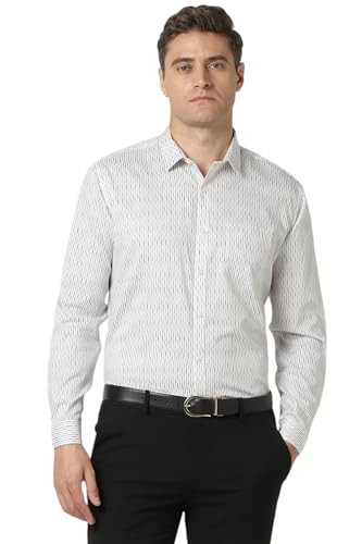 Image of Van Heusen Casual Printed Shirt for Men| Premium Cotton| Full Sleeves| Slim Fit |Breathable Fabric