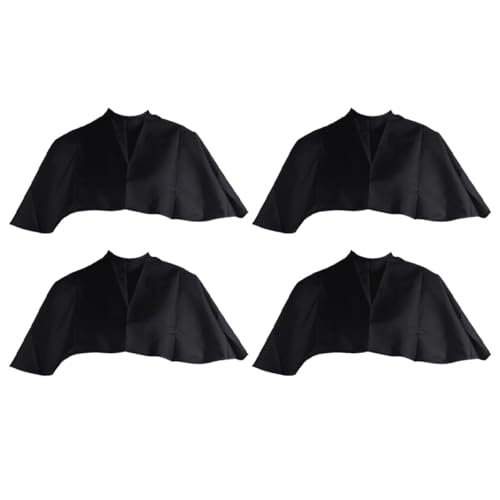 4 piezas capa impermeable para barbería negra miniatura 1