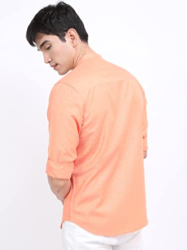 Image of KETCH Men Cotton Slim Fit Solid Full Sleeve Shirt