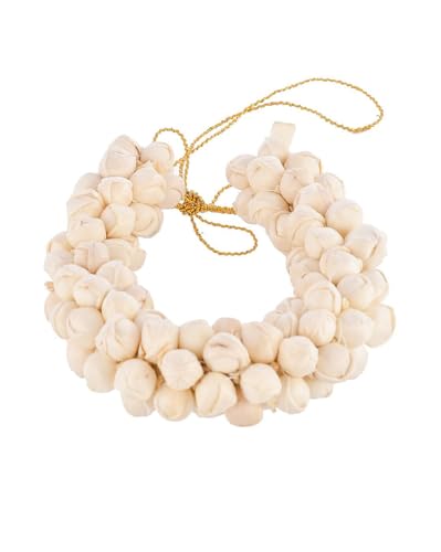 Image of Curated Cart Artificial Mogra Gajra for Women Hair Bun, Juda Hair Accessories, Floral Bun Gajra for Bridal, Wedding, Party, Festival & Traditional Hairstyle, White, Pack of 1