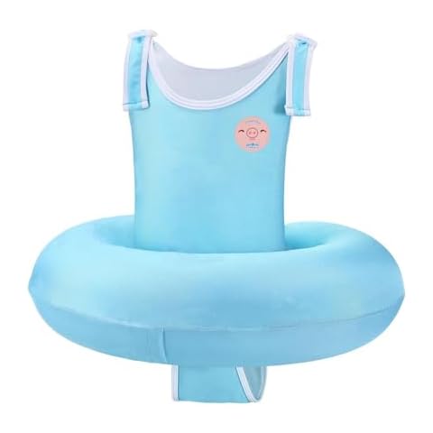 Toddler Swim Vest Age 3-6, Toddler Swim Vest,Beginner Learn to Swim,Pool Floating Tubes Swim Trainer Jackets,Adjustable Strap Floaties Swimsuit for Boys/Girls 30-60lbs (Blue) Cover